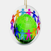 Eenheid - Kinderen rond Wereldbol - SRF Keramisch Ornament (Rechts)