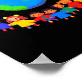 Eenheid over de hele wereld - Kinder handen houden Poster (Hoek)