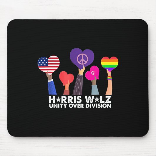 Eenheid over divisie Harris 2024 Wheimer 2024 stem Muismat (Voorkant)