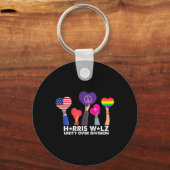 Eenheid over divisie Harris 2024 Wheimer 2024 stem Sleutelhanger (Voorkant)