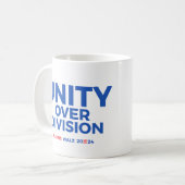 Eenheid over Divisie - Harris Walz 2024 Koffiemok (Voorkant links)