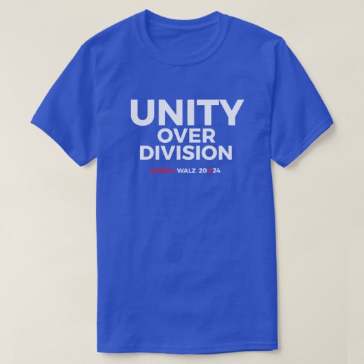 Eenheid over Divisie - Harris Walz 2024 T-shirt (Design voorkant)