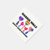 Eenheid over divisie Kamala Harris Tim Walz Servet (Hoek)