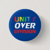 Eenheid over divisie - lgbtq, lgbt pride, blauw ronde button 3,2 cm (Voorkant)
