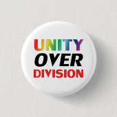Eenheid over divisie - lgbtq, lgbt pride regenboog ronde button 3,2 cm (Voorkant)