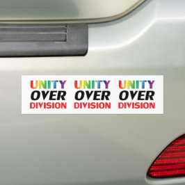 Eenheid over divisie - pride lgbtq lgbt bumper bumpersticker