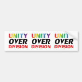 Eenheid over divisie - pride lgbtq lgbt bumper bumpersticker (Voorkant)