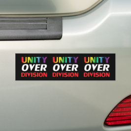 Eenheid over divisie - pride lgbtq lgbt zwart bumpersticker