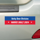 Eenheid over divisie rood blauw bumpersticker (Op auto)