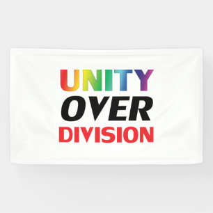 Eenheid over divisie, rood, wit, lgbtq lgbt pride spandoek