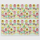 Eenheid Rond de cadeauomslag van de Wereld Cadeaupapier (Vlak)