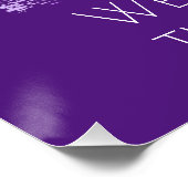 "Eenheid, samen" Inspiratie Magenta Blauw Wit Perfect Poster (Hoek)