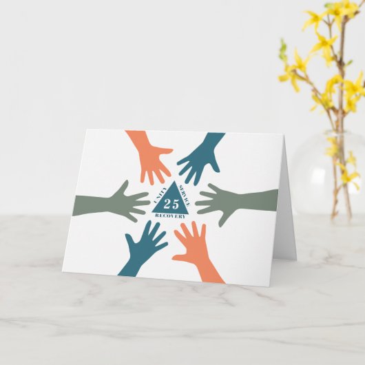 Eenheid, service, geboortedag obriety kaart (Gele Bloem)