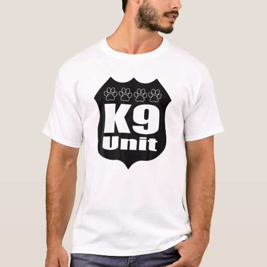 Eenheid Shirt Politie Hond Divisie Cop Badge of Sh (Voorkant)