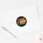 Eenheid, solidariteit, uitmuntendheid Zwarte Gesch Ronde Sticker (Envelop)