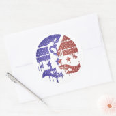 Eenheid te midden van verschillen ronde sticker (Envelop)