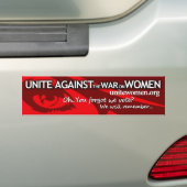 Eenheid tegen de oorlog tegen vrouwen - we hebben  bumpersticker (Op auto)