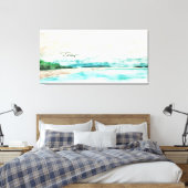 Eenheid van aarde en waterdichte landschappen canvas afdruk (Insitu (Slaapkamer))