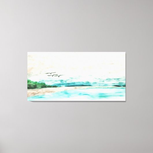 Eenheid van aarde en waterdichte landschappen canvas afdruk (Voorkant)