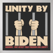 Eenheid van Biden Funny Joe Biden roept op tot een Poster (Voorkant)