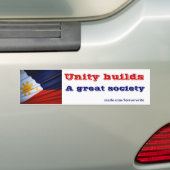 eenheid van filipino bumpersticker (Op auto)