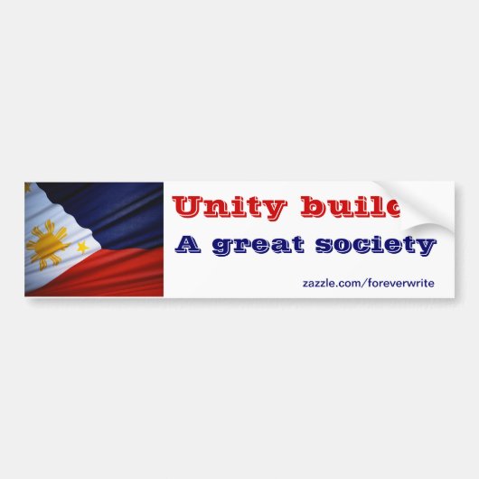 eenheid van filipino bumpersticker (Voorkant)