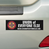 Eenheid van iedereen Else Bumpersticker / Zwart (Op auto)