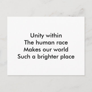 Eenheid van mensen briefkaart