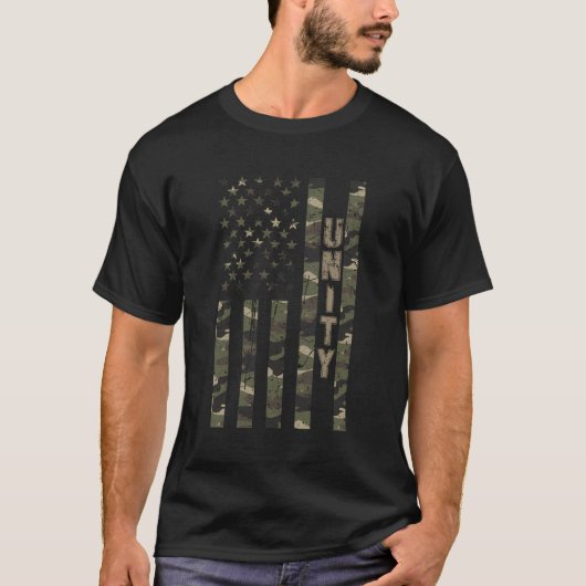 Eenheid Verenigde Staten Noodlijdende Camo W Ameri T-shirt (Voorkant)