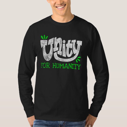 Eenheid voor de mensheid t-shirt (Voorkant)