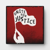 Eenheid voor gerechtigheid! Protest Slogan Banner Fotoplaat (Voorkant)