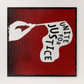 Eenheid voor gerechtigheid! Protest Slogan Banner Legpuzzel (Horizontaal)