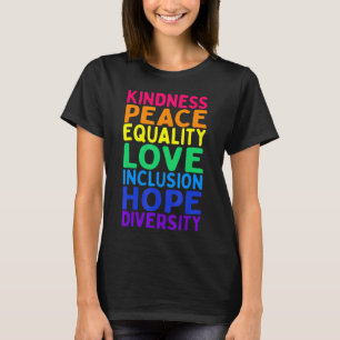 Eenheid Vredesgelijkheid Insluiting Diversiteit Me T-shirt