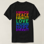 Eenheid Vredesgelijkheid Insluiting Diversiteit Me T-shirt (Design voorkant)