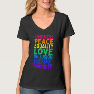 Eenheid Vredesgelijkheid Insluiting Diversiteit Me T-shirt