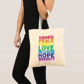 Eenheid Vredesgelijkheid Insluiting Diversiteit Me Tote Bag (Voorkant (product))