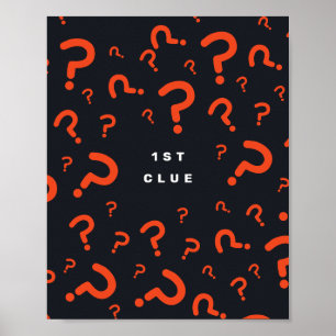 Eenheids-koppelteken voor Escape Room Poster
