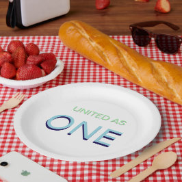 eenheidsboodschap papieren bordje