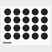 Eenheidscirkel Met Pi, Sinus En Cosinus Voor Wisku Ronde Sticker (Vel)