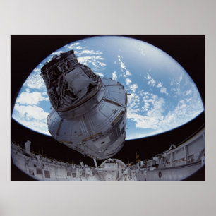 Eenheidsmodule opheffen vanaf Shuttle Endeavor Poster