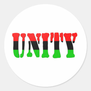 Eenheidspan-Afrikaanse vlag Ronde Sticker