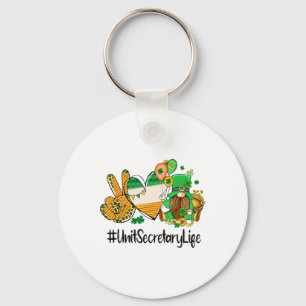Eenheidssecretaris Vrede Liefde St. Patrick's Dag Sleutelhanger