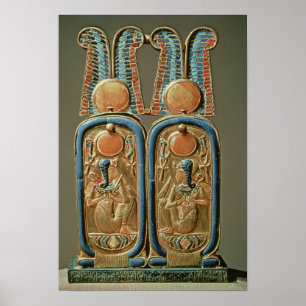 Eenhoevige doos in de vorm van een dubbel koninkli poster