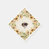 Eenhoevige honingraat en bijenbloem servet (Hoek)