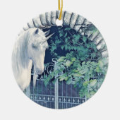 Eenhoevige tuin keramisch ornament (Voorkant)