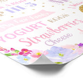 Eenhoorn 1e verjaardag mijlpalen geboorte statisti poster (Hoek)