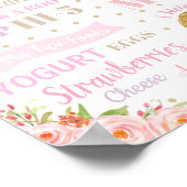 Eenhoorn 1e verjaardag mijlpalen geboorte statisti poster (Hoek)