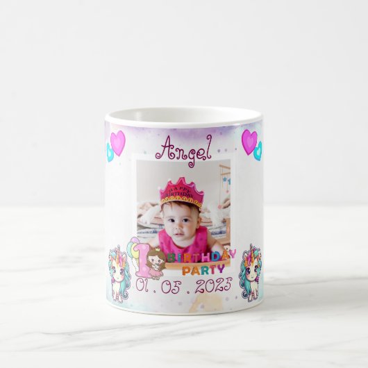Eenhoorn - 1e verjaardagsfeest Mok Souvenir (Center)
