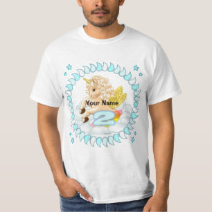 Eenhoorn 2 jaar oude verjaardag t-shirt