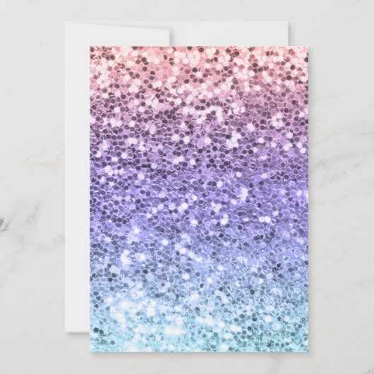 Eenhoorn 2e verjaardag Gouden Glitter Bloemen Rege Kaart (Achterkant)